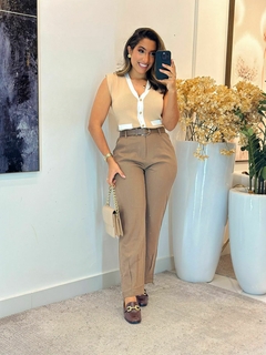 579 - Calça Alfaiataria | social com cinto - loja online