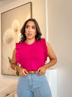 977 - Blusa Algodão | com babado - comprar online