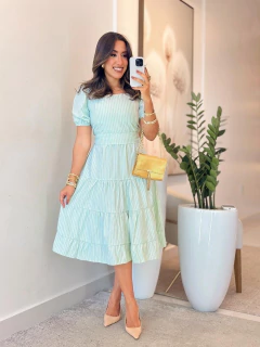 807 - Vestido tricoline | listrado - comprar online