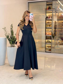 553 - Vestido alfaiataria | gola v