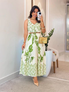 976 - Vestido Viscolinho | Acompanha cinto - comprar online