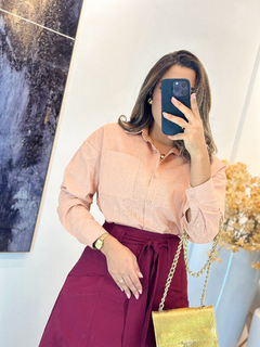 550 - Camisa Social | linho com bolso na internet