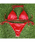 Biquíni Cortininha Twist Metallic Vermelho - Beach Feelings