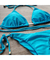 Biquíni Cortininha Twist Metallic Azul Turquesa - comprar online