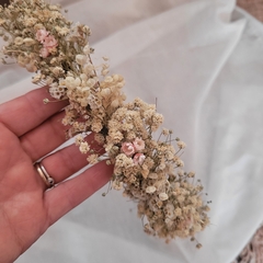 Tocado de flores secas con colores a eleccion - tienda online