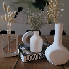 Florero blanco 13cmx8cm - comprar online