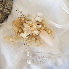 Combo pulsera + 4 hairpins Perlas - comprar online