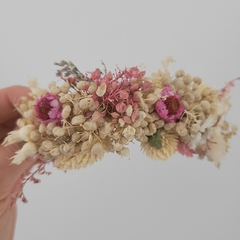 Tocado de flores secas con colores a eleccion - comprar online