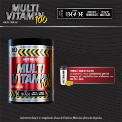 Multivitamin 100 240 comp.- Nutrilab - Tienda de suplementos MDQ