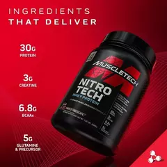 Nitro Tech Whey Protein 998g.- MUSCLETECH en internet