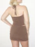 Image of MICRO POLLERA CON CALZA - MARRON