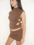 MICRO POLLERA CON CALZA - MARRON - online store