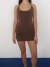 MICRO POLLERA CON CALZA - MARRON on internet
