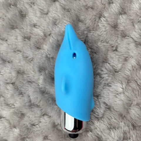 Vibrador con funda de delfín pilas LR44