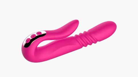 VIBRADOR DOBLE ESTIMULACION RECARGABLE- CON ROTACION SUBE LUDMI