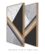 Conjunto 2 Quadros Decorativos - Abstrato Geométrico Iminente Noir - loja online