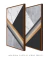 Conjunto 2 Quadros Decorativos - Abstrato Geométrico Iminente Noir