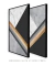 Conjunto 2 Quadros Decorativos - Abstrato Geométrico Iminente Noir - Larissa Ferreira Art Quadros