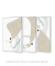Conjunto 3 Quadros Decorativos - Abstrato Peculiar Neutro - Larissa Ferreira Art Quadros