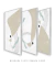 Conjunto 3 Quadros Decorativos - Abstrato Peculiar Neutro na internet