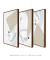 Conjunto 3 Quadros Decorativos - Abstrato Peculiar Neutro