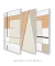 Conjunto 3 Quadros Decorativos - Geométrico Cortês I e II, Cortês Triangular - comprar online