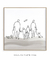 Quadro Decorativo Minimalista Line Art Família - 4 e 2 dog - QUADRADO - Larissa Ferreira Art Quadros