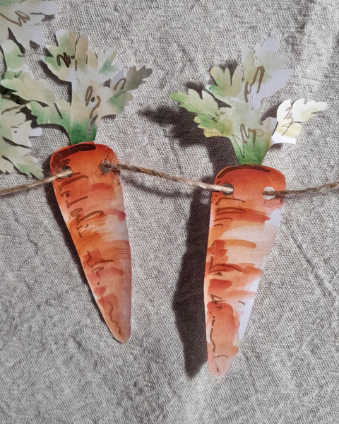 Guirnalda Zanahorias de Papel - CutterMakers - comprar online
