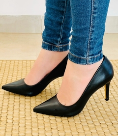 Scarpim preto couro - comprar online