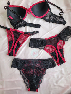 Conjunto Amour (push up + 3 bombachas) - tienda online