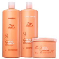 KIT WELLA PROFESSIONALS - INVIGO NUTRI ENRICH (3 PRODUTOS - SHAMPOO, CONDICIONADOR, MÁSCARA)