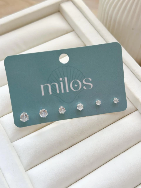 Trio de Brincos Pontinhos de Luz - comprar online