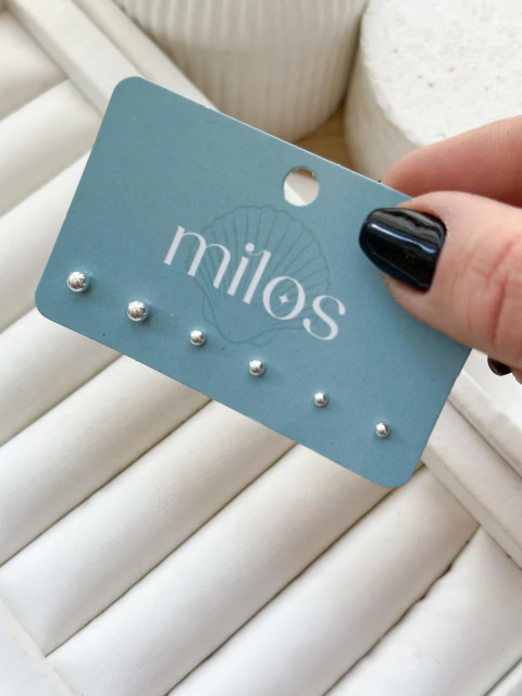 Trio de Brincos Bolinhas - comprar online