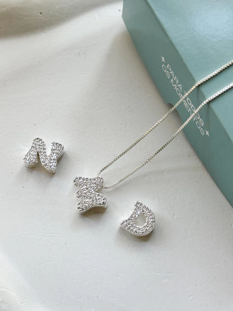 Pingente Inicial Cravejado - comprar online