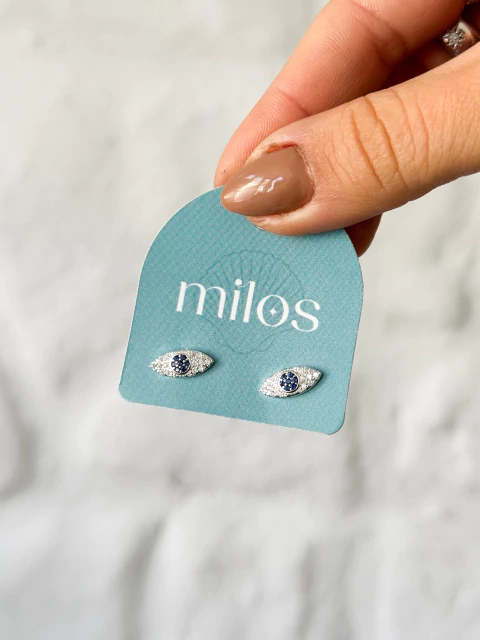 Brinco Olho Grego Cravejado - comprar online