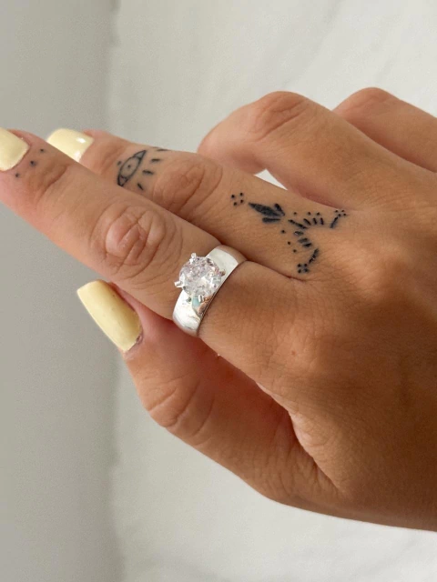 Anel Regulável Pedra Zircônia G - comprar online