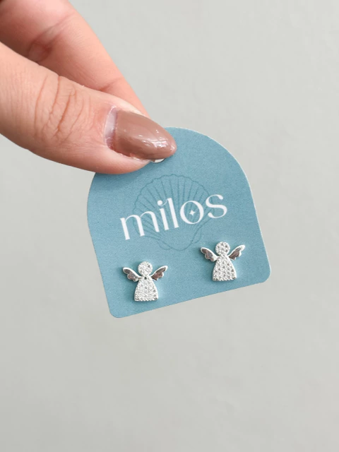 Brinco Anjinho da Guarda Cravejado - comprar online