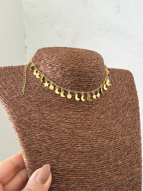 Choker Constelação no Banho de Ouro - comprar online