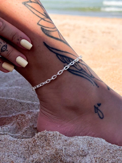 Tornozeleira Corrente Diamantada - comprar online