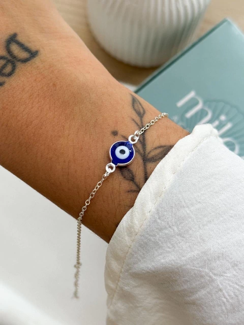 Pulseira Olho Grego Resinado Azul - comprar online