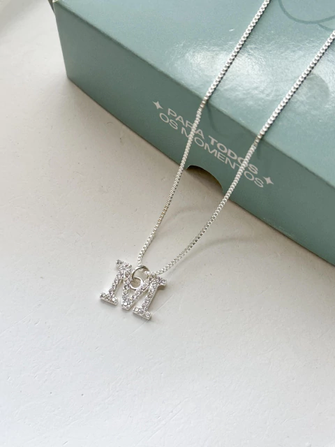 Colar Inicial Cravejada - comprar online