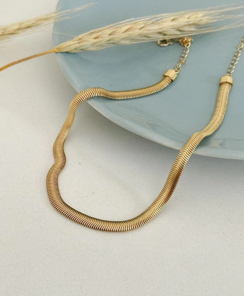 Choker Malha no Banho de Ouro