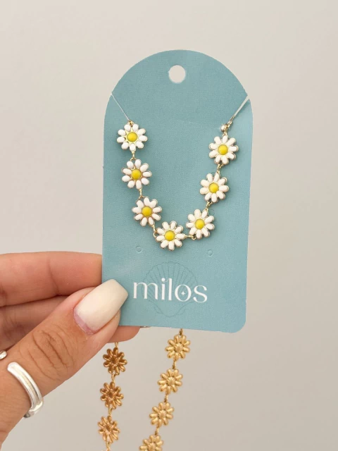 Choker Margaridas no Banho de Ouro - comprar online