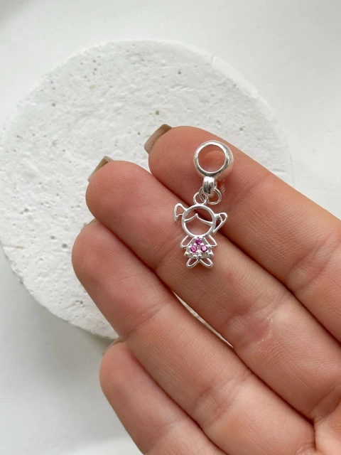 Berloque Menininha Vestido Rosa - comprar online