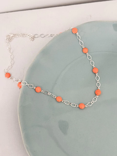 Choker miçangas laranjas - comprar online