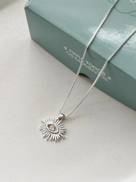 Colar Olho Grego Raios com Pedra de Zircônia - comprar online