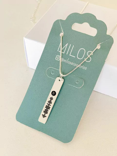 Colar Personalizado à Laser Música Spotify - (LEIA A DESCRIÇÃO)