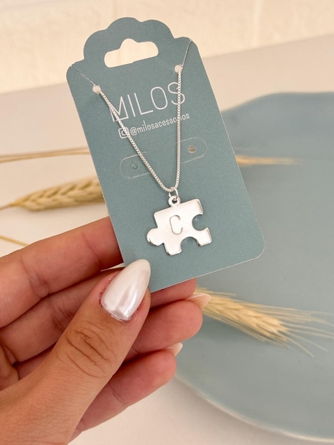 Colar Pingente Personalizável Quebra Cabeça