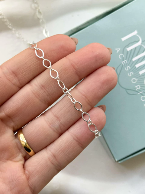 Choker Corrente Delicada Elos Ovais - comprar online