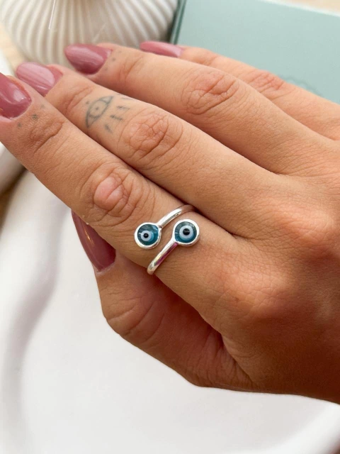 Anel Regulável Olho Grego - comprar online